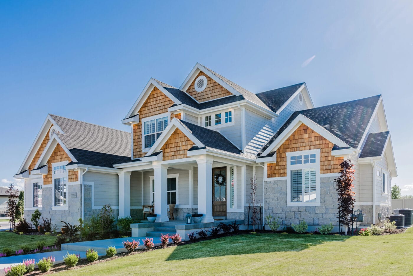 Large Home with shingle roof